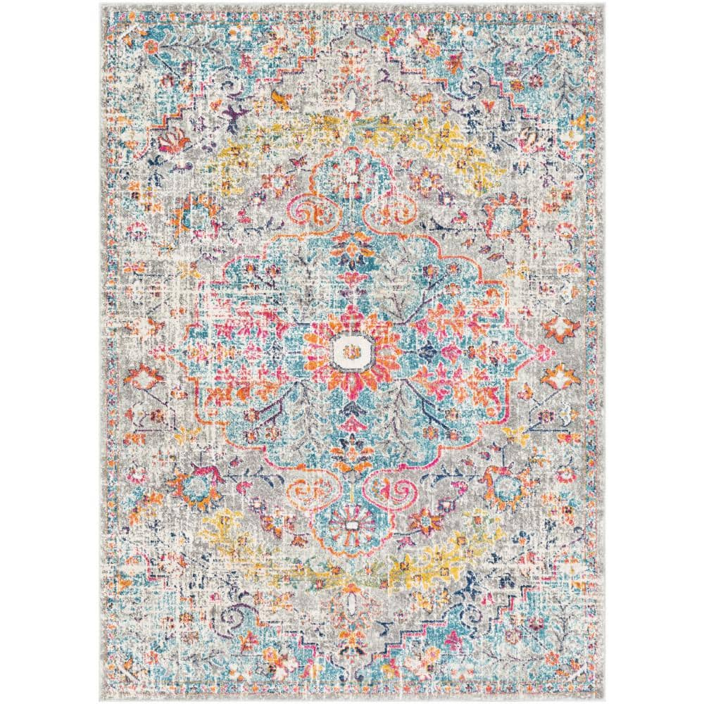 Odelia Light Beige and Gray Synthetic Area Rug