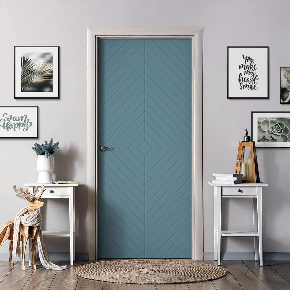 Calhome Hollow Paneled Painted Slab Door