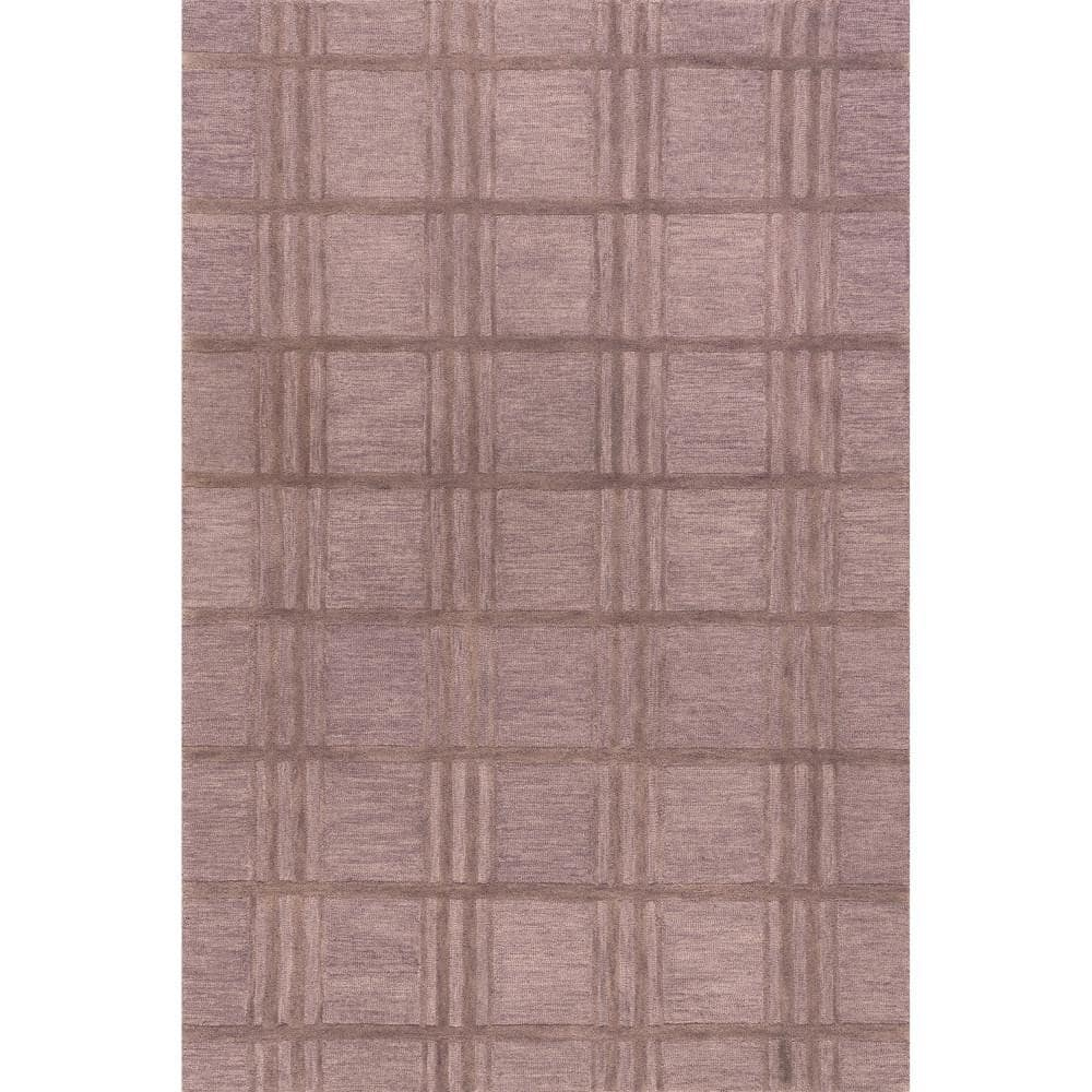 Mallory Plaid Wool Area Rug, 4' x 6', Mallory Mauve