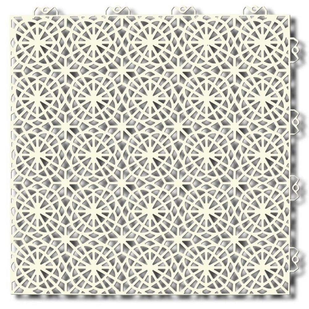 Mats Inc. Bergo Mats Inc. 14.9'' W x 14.9'' L Garage Flooring Drain Tiles in Sandstorm (Set of 14)