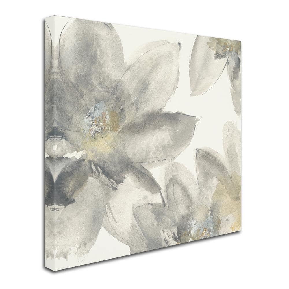 Trademark Fine Art 'Gray and Silver Flowers I' Canvas Art by Chris Paschke