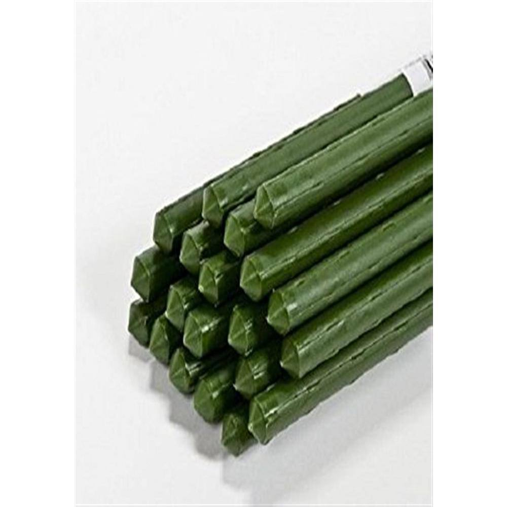 Allfenz 84" Plant Support Plastic and Steel Garden Stakes (10 Pack)
