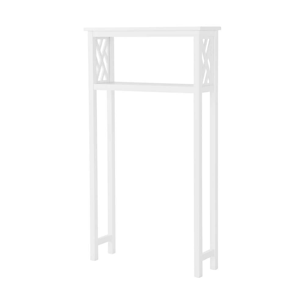 Alaterre Coventry Over Toilet Open Storage Shelf, Wall Mounted Bath Storage Cabinet with Two Doors and Open Shelf