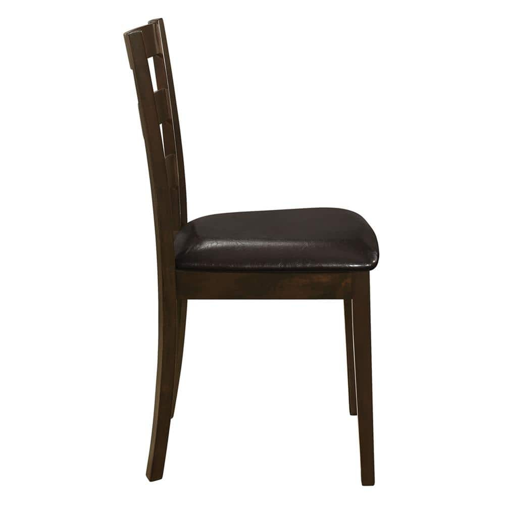 Monarch Specialties Guillen 5-piece Dining Set with Bench Cappuccino and Dark Brown