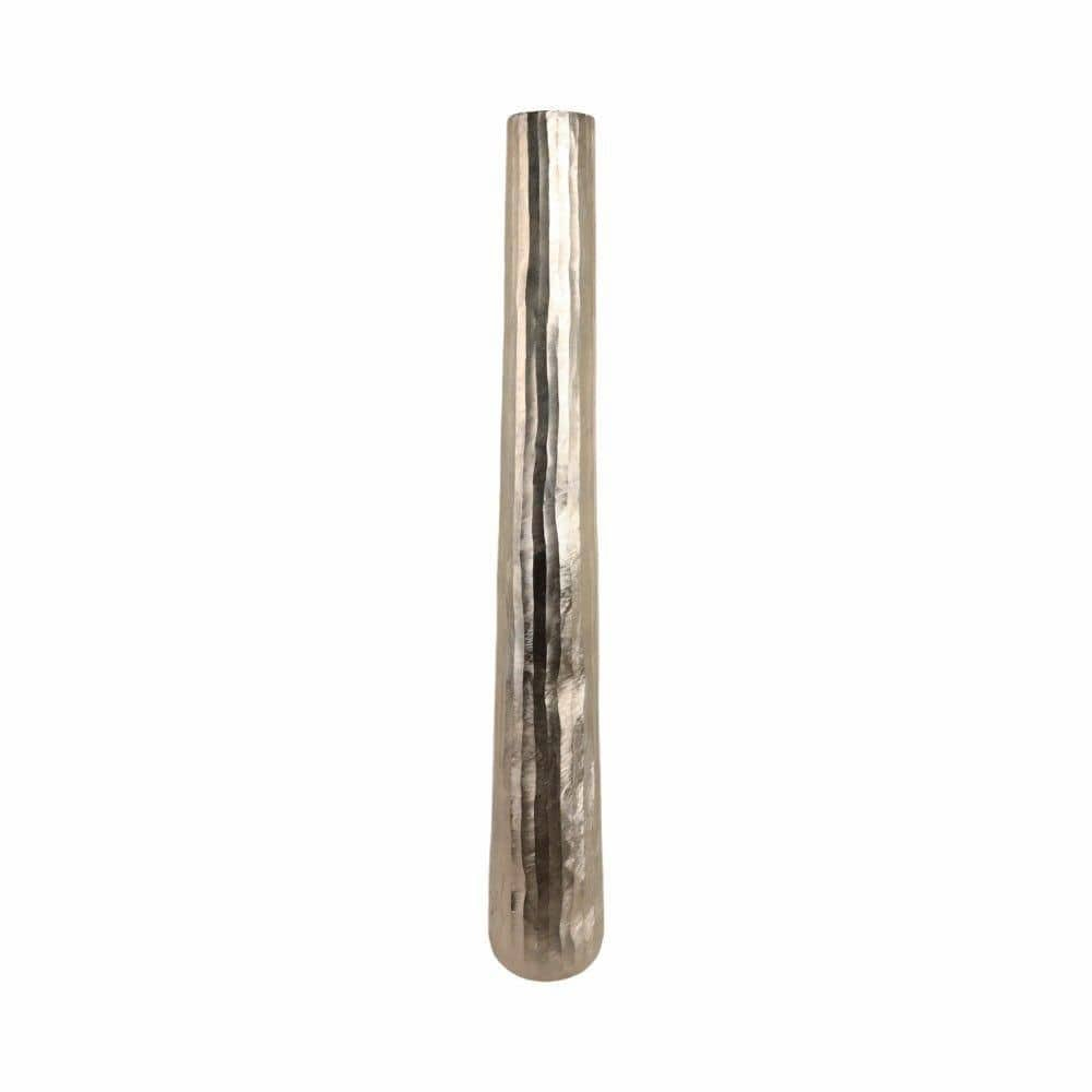 Sagebrook Home 58" Rounded Etched Metal Floor Vase, Silver | Perigold