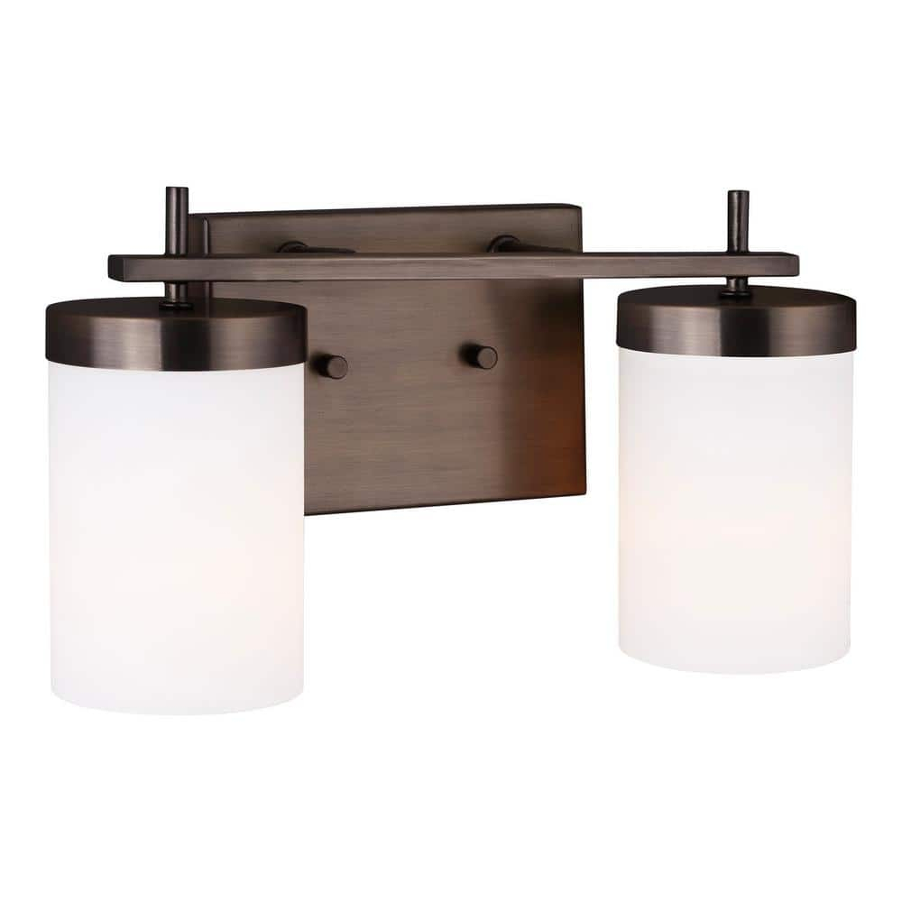Generation Lighting Zire 14-in 2 -Light Oil-rubbed Bronze Modern/contemporary Vanity light