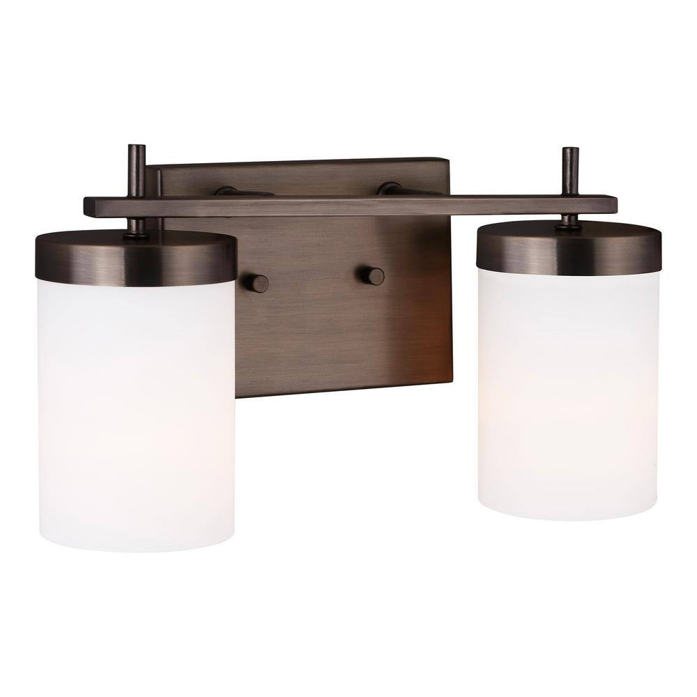 Generation Lighting Zire 14-in 2 -Light Oil-rubbed Bronze Modern/contemporary Vanity light