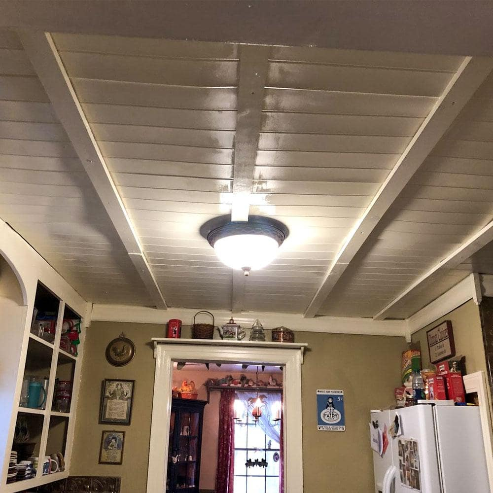 Bead Board 1.6 ft. x 1.6 ft. Polystyrene Glue-up Ceiling Tile