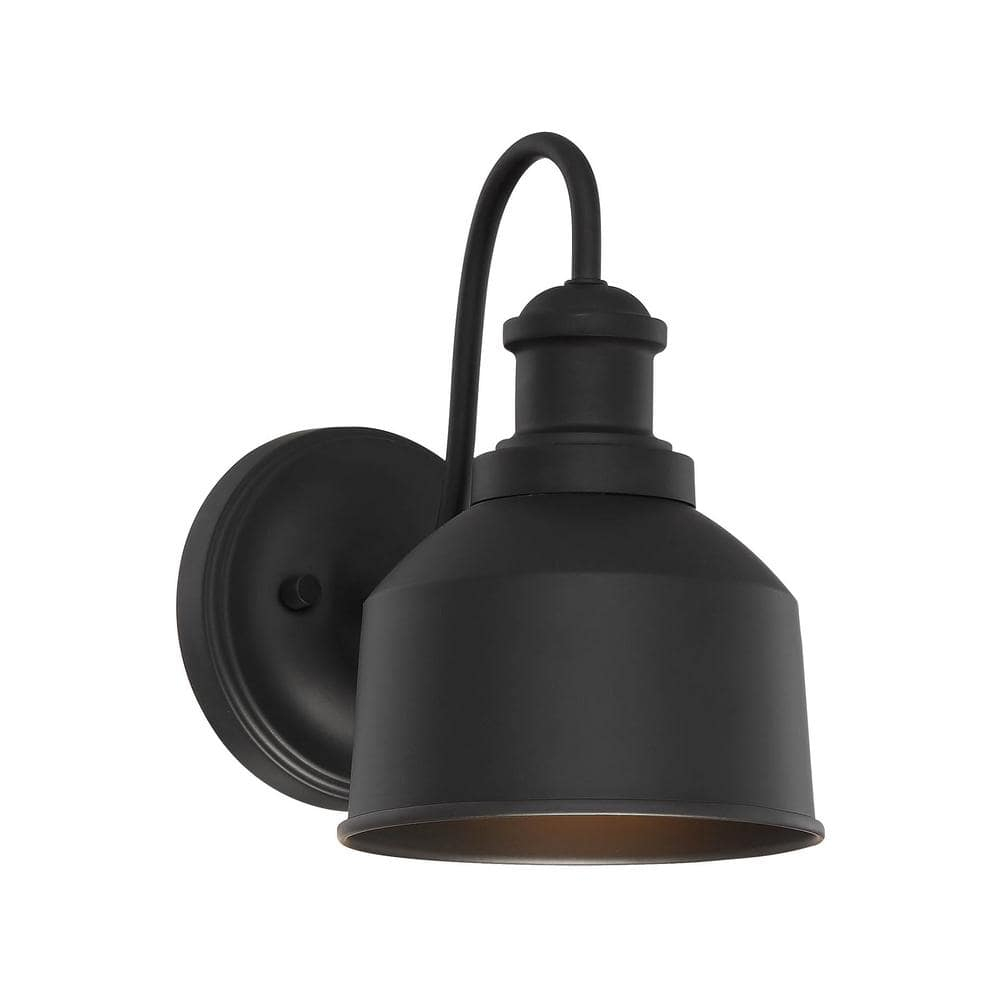 Trade Winds Lighting 1-Light Wall Sconce In Matte Black