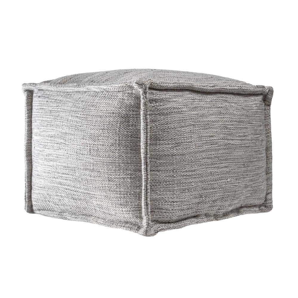 nuLOOM Sofia Casual Flatwoven Solid Indoor/Outdoor Ottoman Pouf