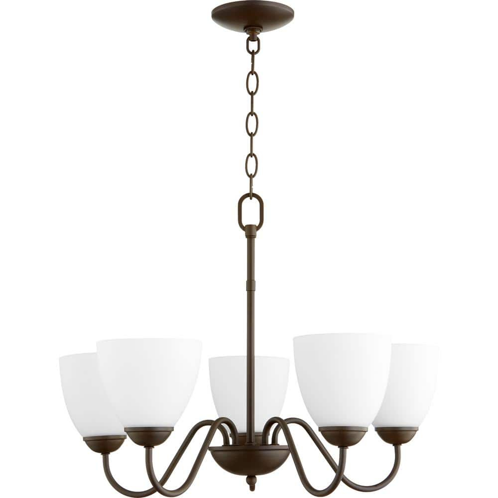Quorum Lighting 5 - Light Chandelier in  Oiled Bronze