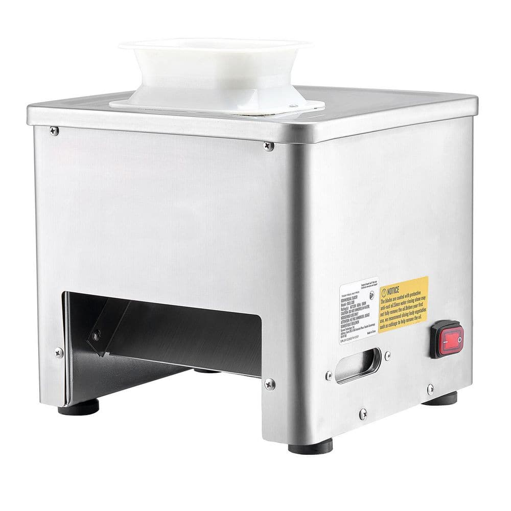 VEVOR Meat Cutter Machine, 550W Meat Slicer, 350 lb/h Commercial Meat Cutting Machine, Stainless Steel, 2.5-10 mm Thickness, Electric Food Cutting Slicer for Home Kitchen, Restaurant, Supermarket