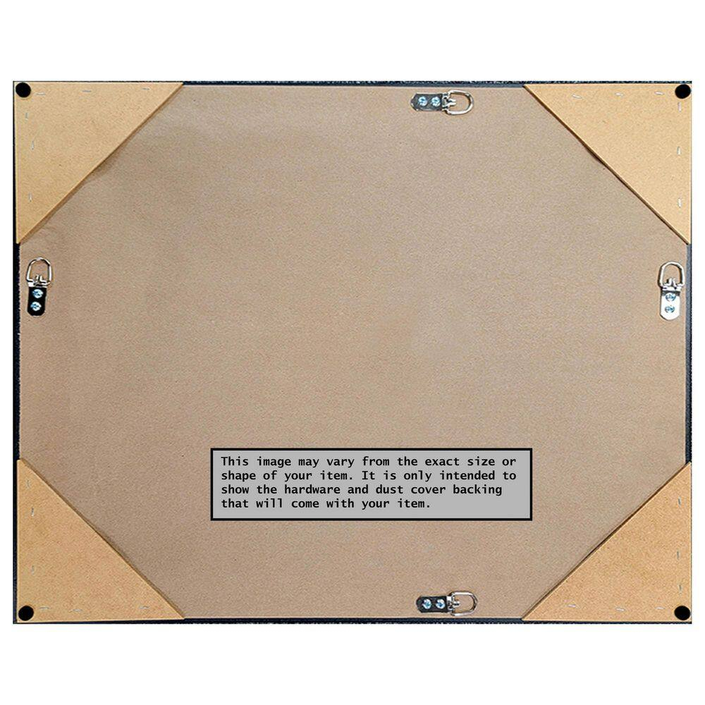 Amanti Art Beveled Bathroom Wall Mirror - Vista Brushed Nickel Frame Vista Brushed Nickel Outer Size: 22 x 28 in
