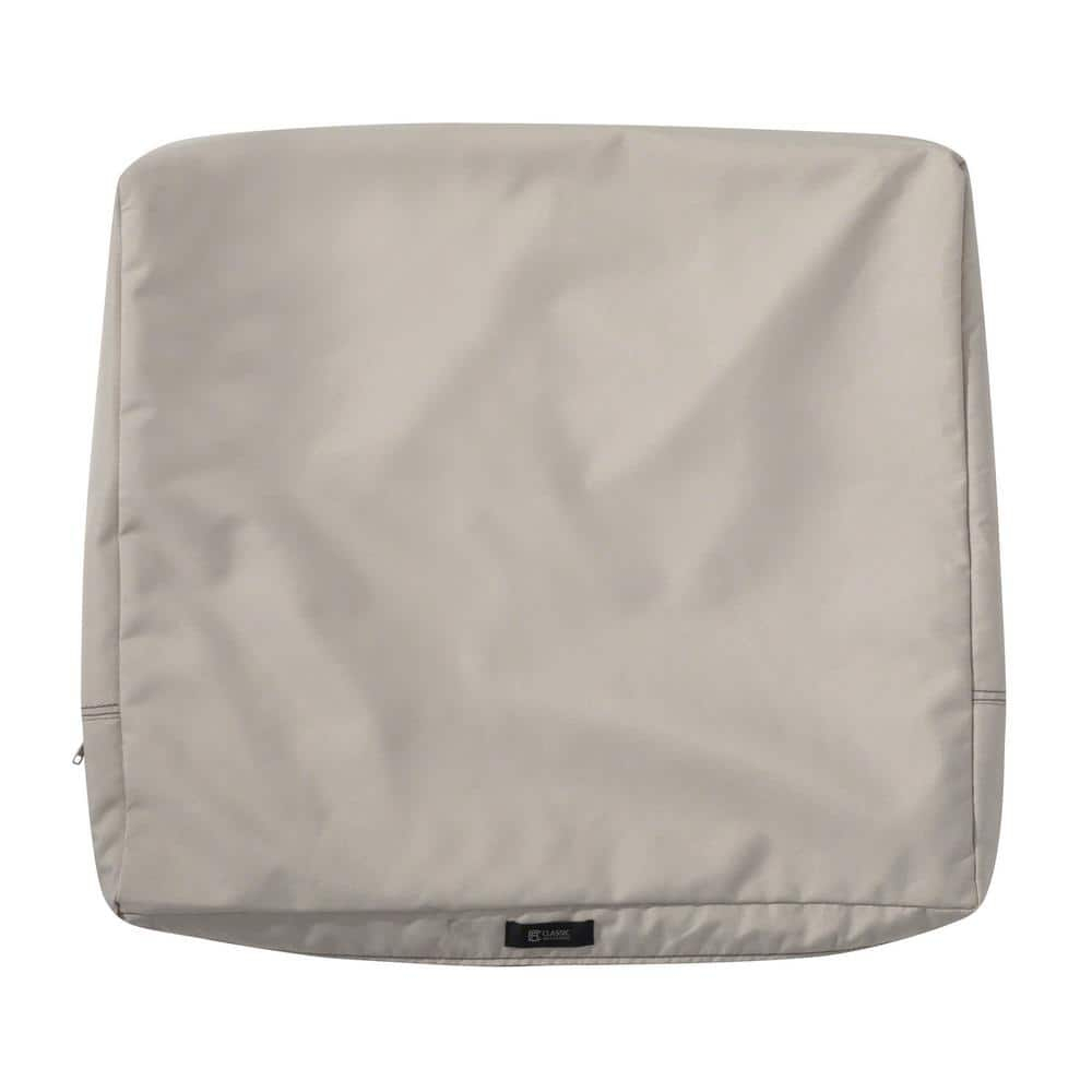 Classic Accessories Ravenna 25" x 22" Beige Square Loveseat Outdoor Seating Cushion with Water Resistant