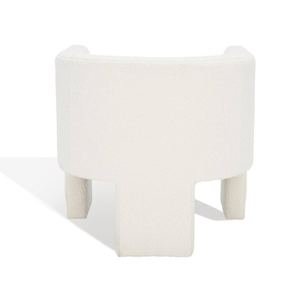 SAFAVIEH Couture Sammie Modern Boucle Solid Accent Chair, Ivory