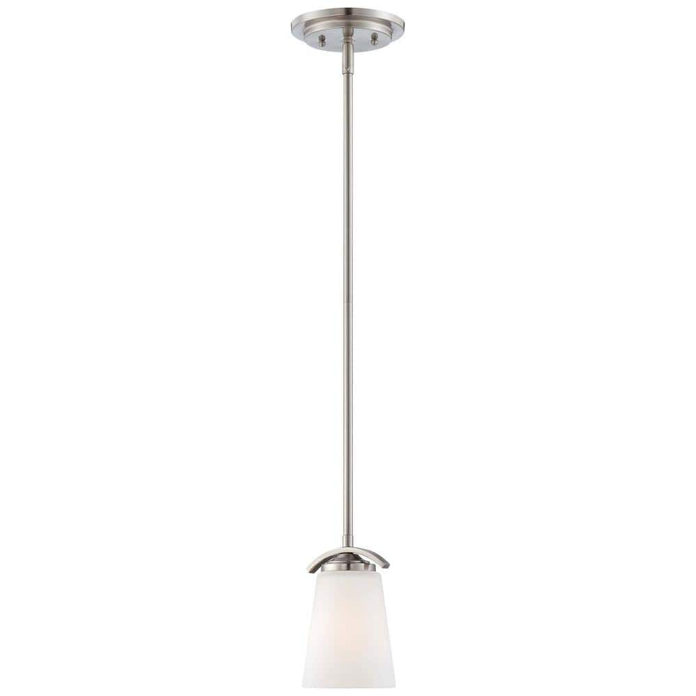 1 Light Mini Pendant In Transitional Style 7.5 Inches Tall By 4.75 Inches Wide-Brushed Nickel Finish Minka Lavery 4961-84