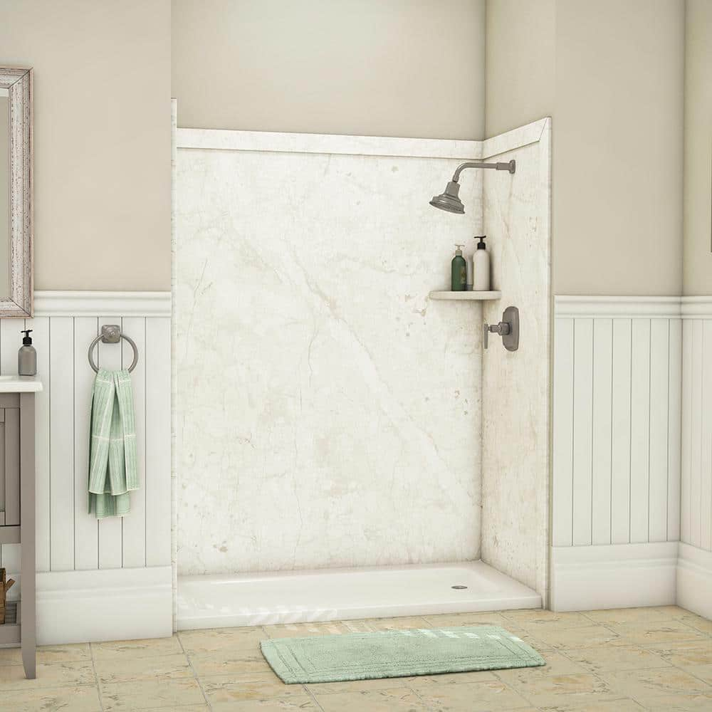 FlexStone Adaptable 60"W x 60"D x 80"H Alcove Shower Surround