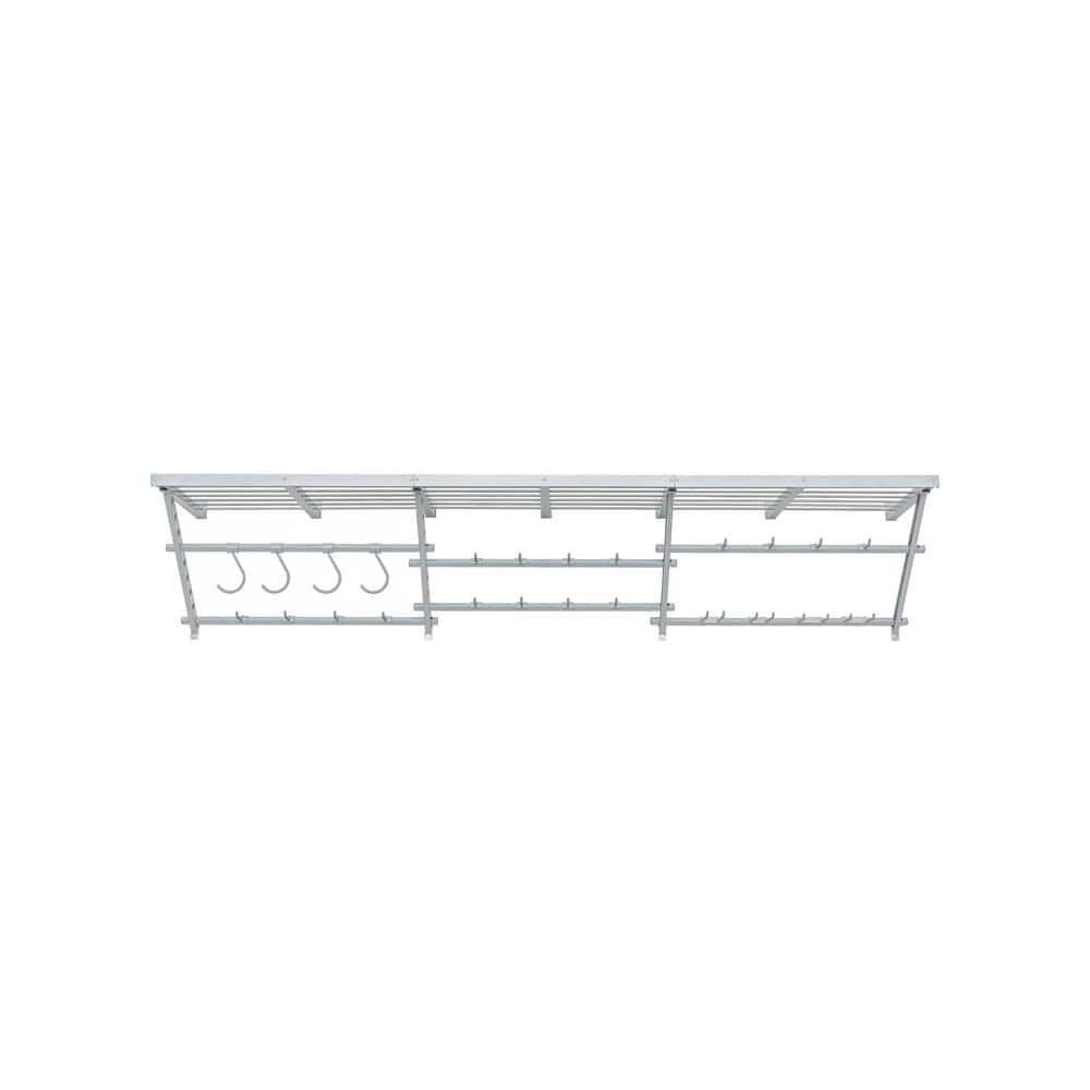 Garage Essentials 96" Adjustable Heavy-Duty Shelf Kit with Hooks