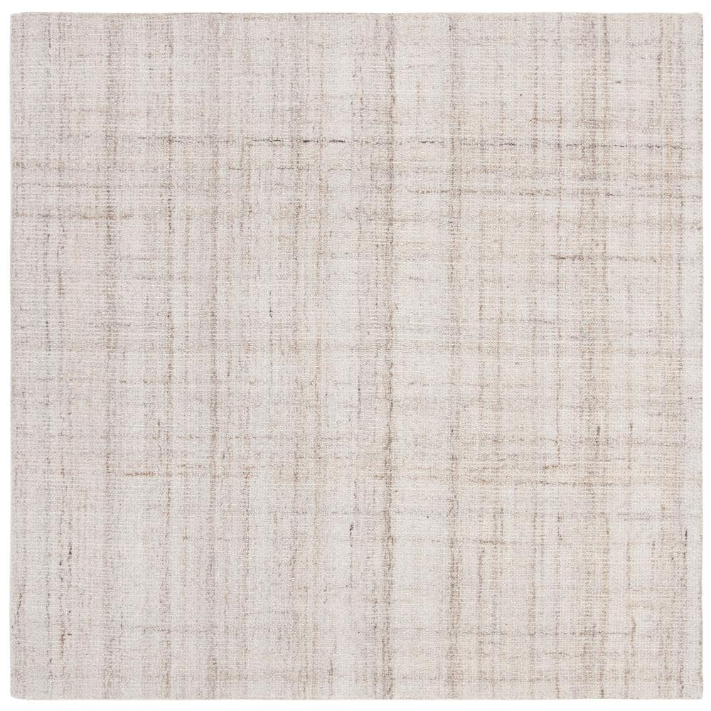 SAFAVIEH Abstract Bailey Striped Area Rug, Ivory/Beige, 10' x 10' Square