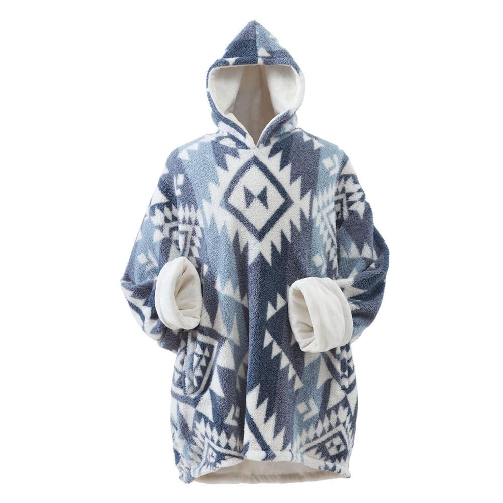 Coleman  Oversized Super Soft Wearable Hoodie Throw Blanket Blue