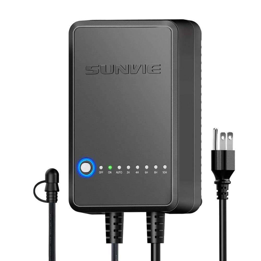 SUNVIE 60W Low Voltage Landscape Transformer with Timer and Photocell Sensor, 120V AC to 12V DC Landscape Lighting Transformer Weatherproof Low Voltage Transformer for Landscape Lights Pathway Lights