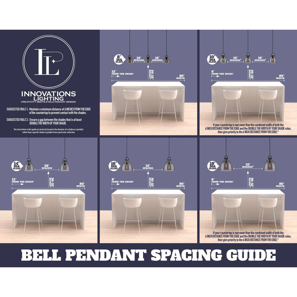 Innovations Lighting Bell 1 - Light Pendant in  Brushed Satin Nickel