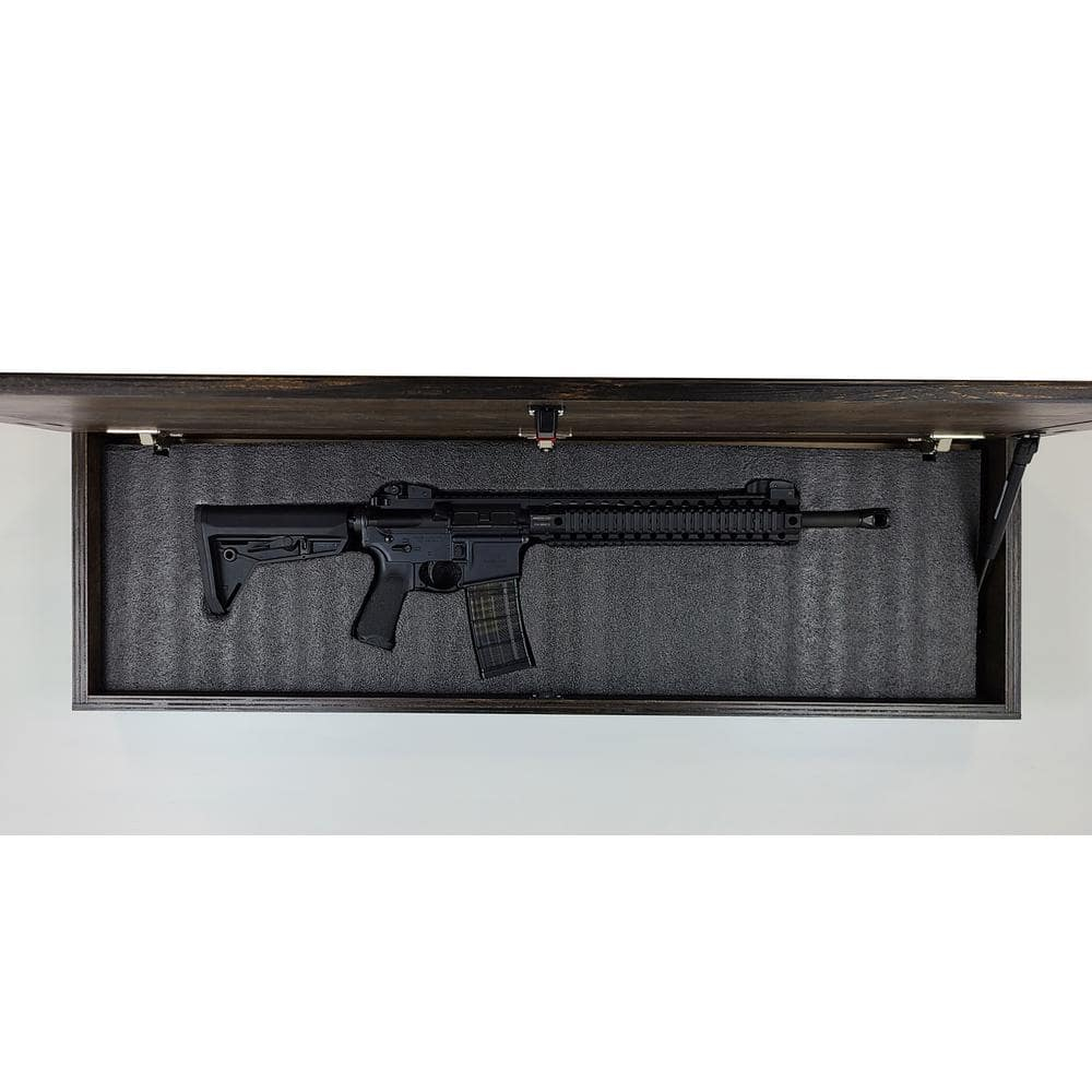 American Furniture Classics Model KISSMEOTBB Always Kiss Me Goodnight Over the Bed Wall Décor with Hidden, Locking Gun Compartment