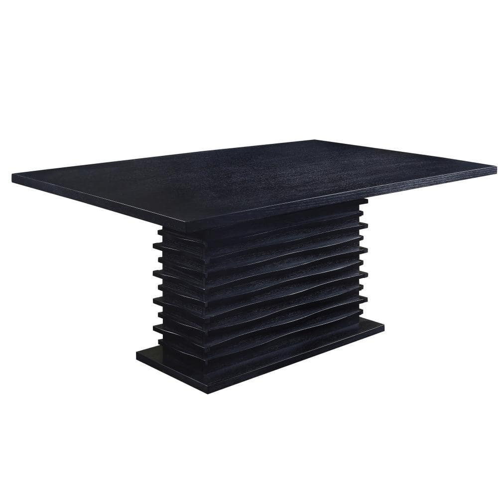 Benjara Elegantly Designed Wooden Dining Table, Black