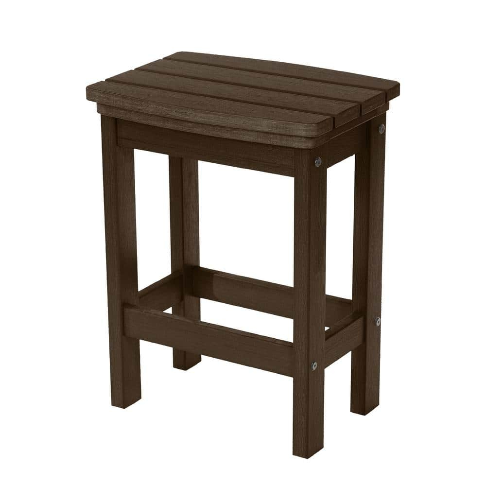 Weathered Acorn Compact Backless Counter Height Bar Stool