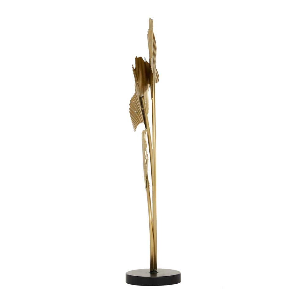14" x 24" White Metal Leaf Sculpture, by DecMode