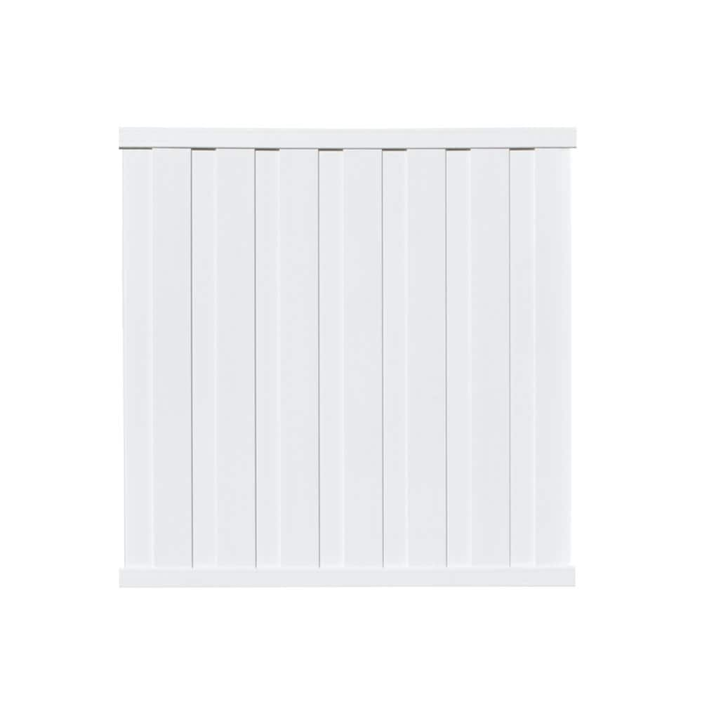 Bridgeport 6 ft. H x 6 ft. W White Vinyl Privacy Fence Panel