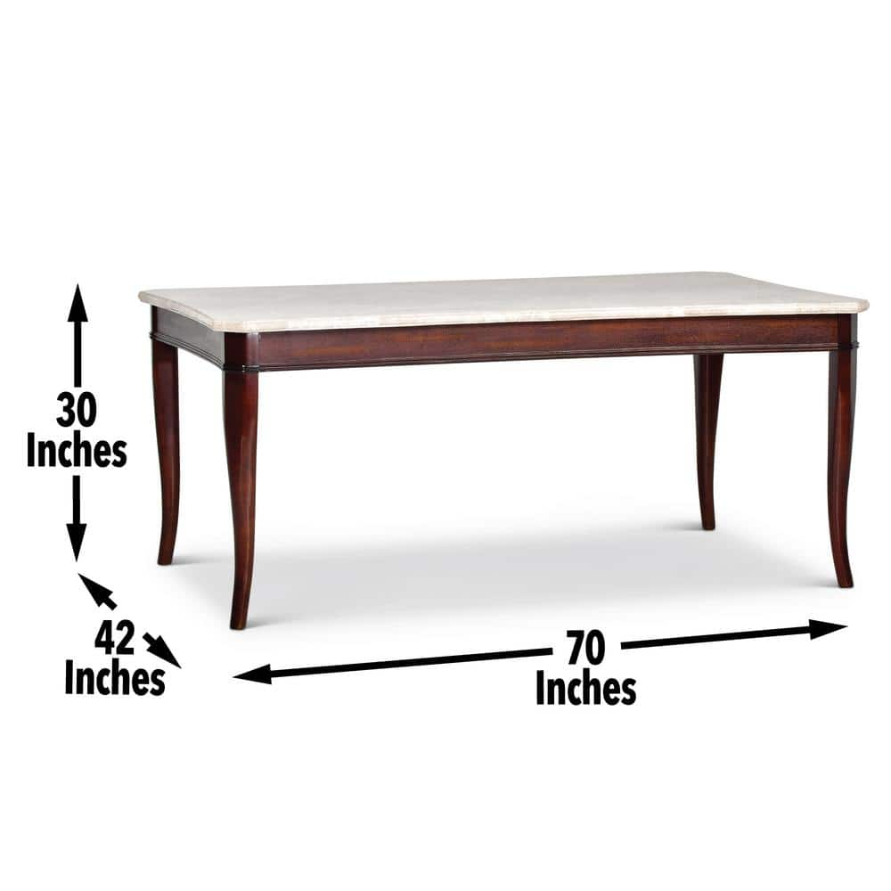 Marseille Marble Top Dining Table in Cherry