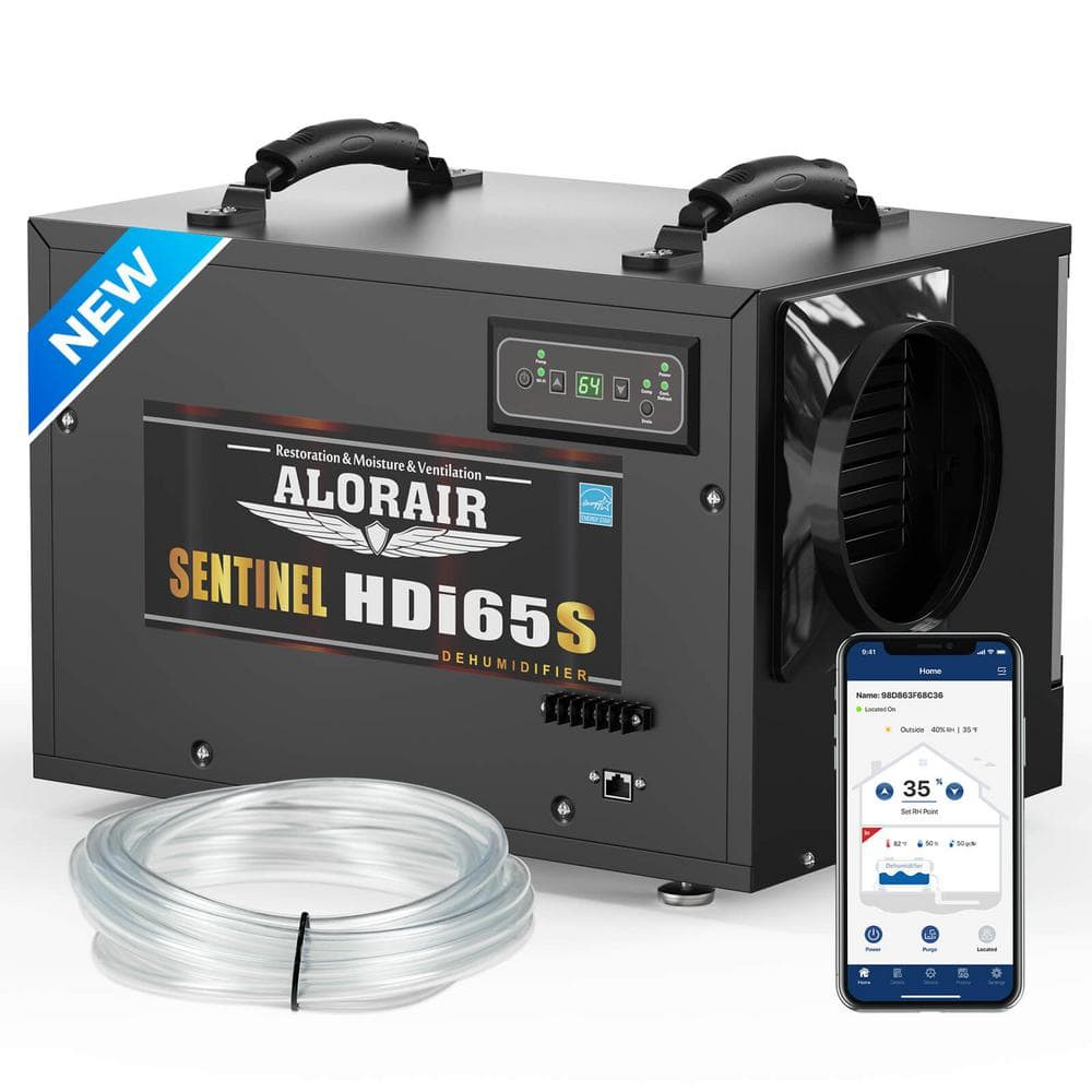 AlorAir 120 PPD Black Commercial Dehumidifier with Pump and Hose
