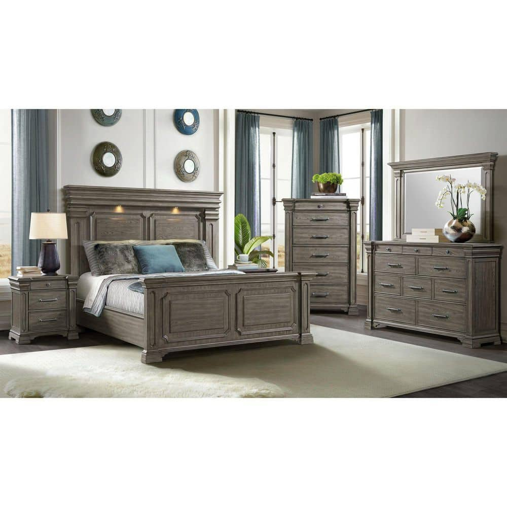 Elements Paterson  6-Drawer Chest in Grey