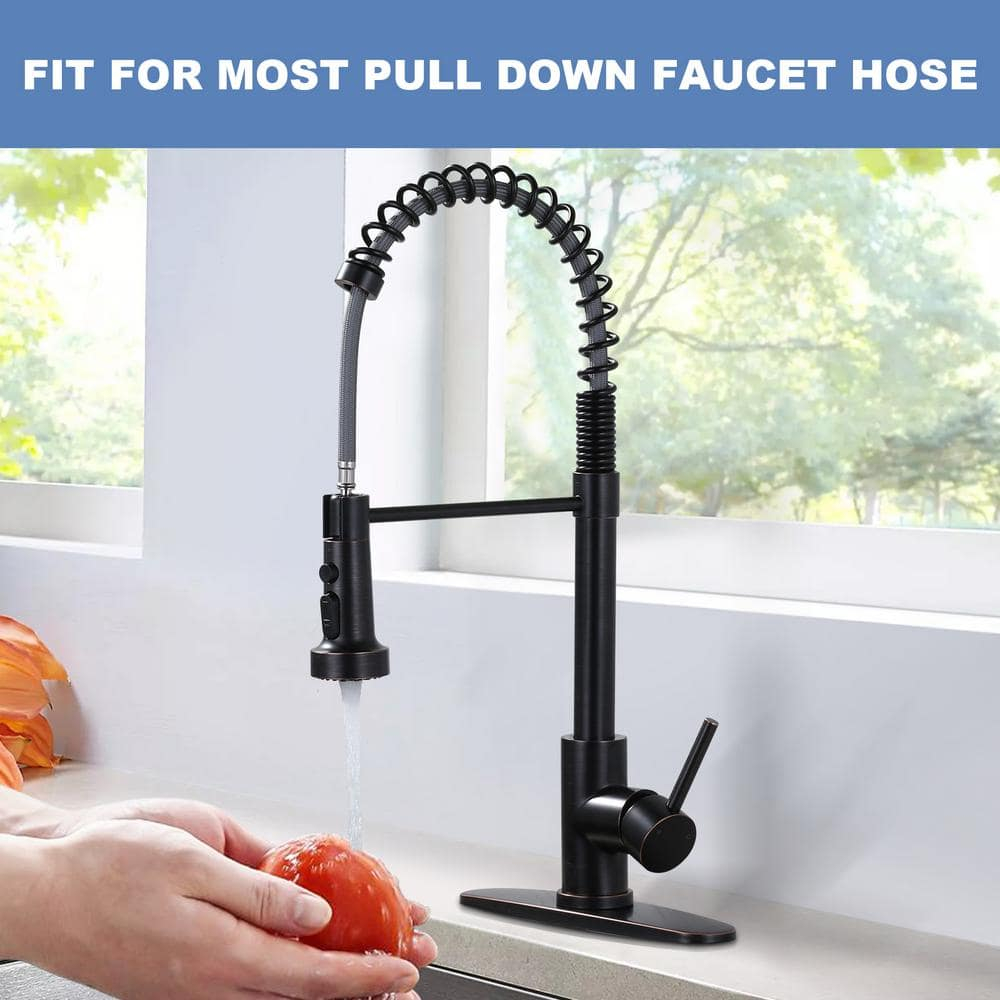 3 Function Kitchen Faucets Head Replacement with 9-Adapters in Oil Rubbed Bronze