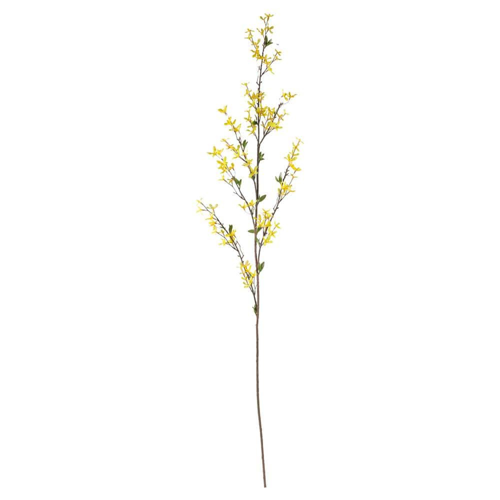 Nearly Natural 55in. Forsythia Artificial Flower (Set of 3), Yellow