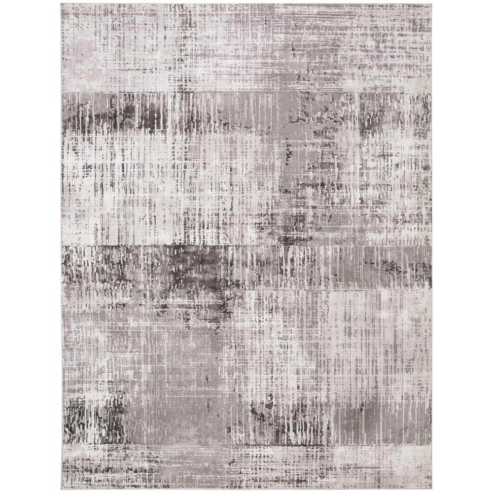 SAFAVIEH Craft Emmet Abstract Area Rug, Grey/Dark Grey, 12' x 15'