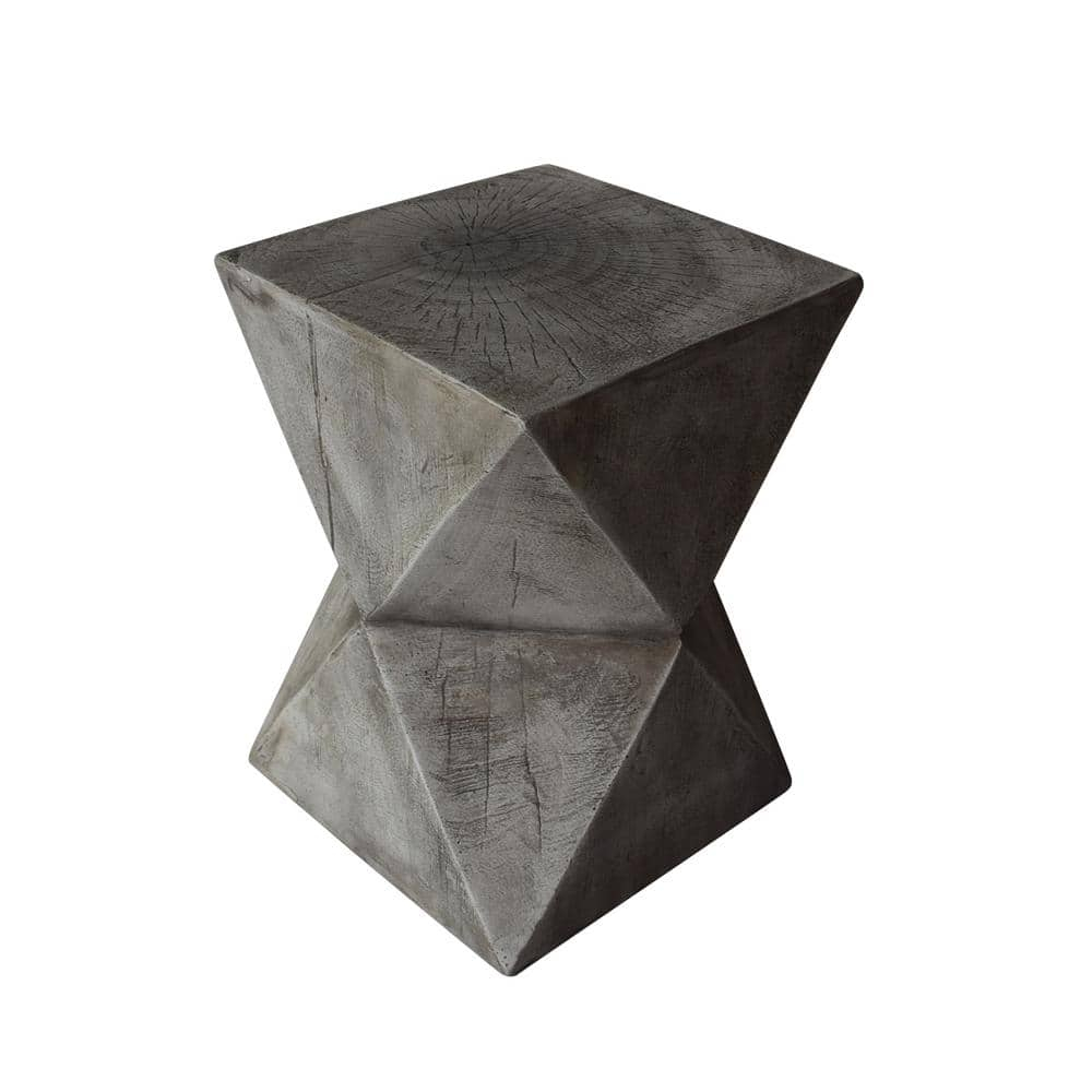 Noble House Waylon Modern Light Weight Concrete Outdoor Accent Table in Gray
