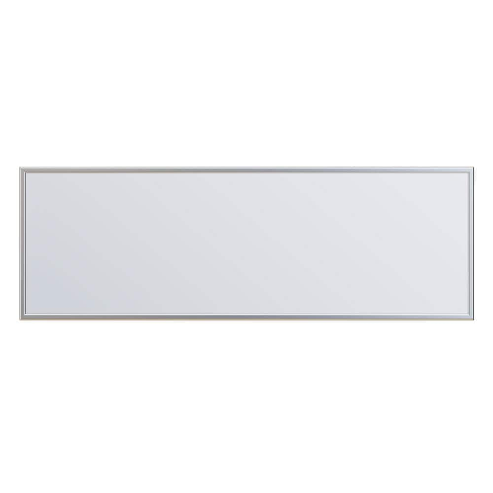 Eviva Sax 57X20 Brushed Metal Frame Bathroom Wall Mirror