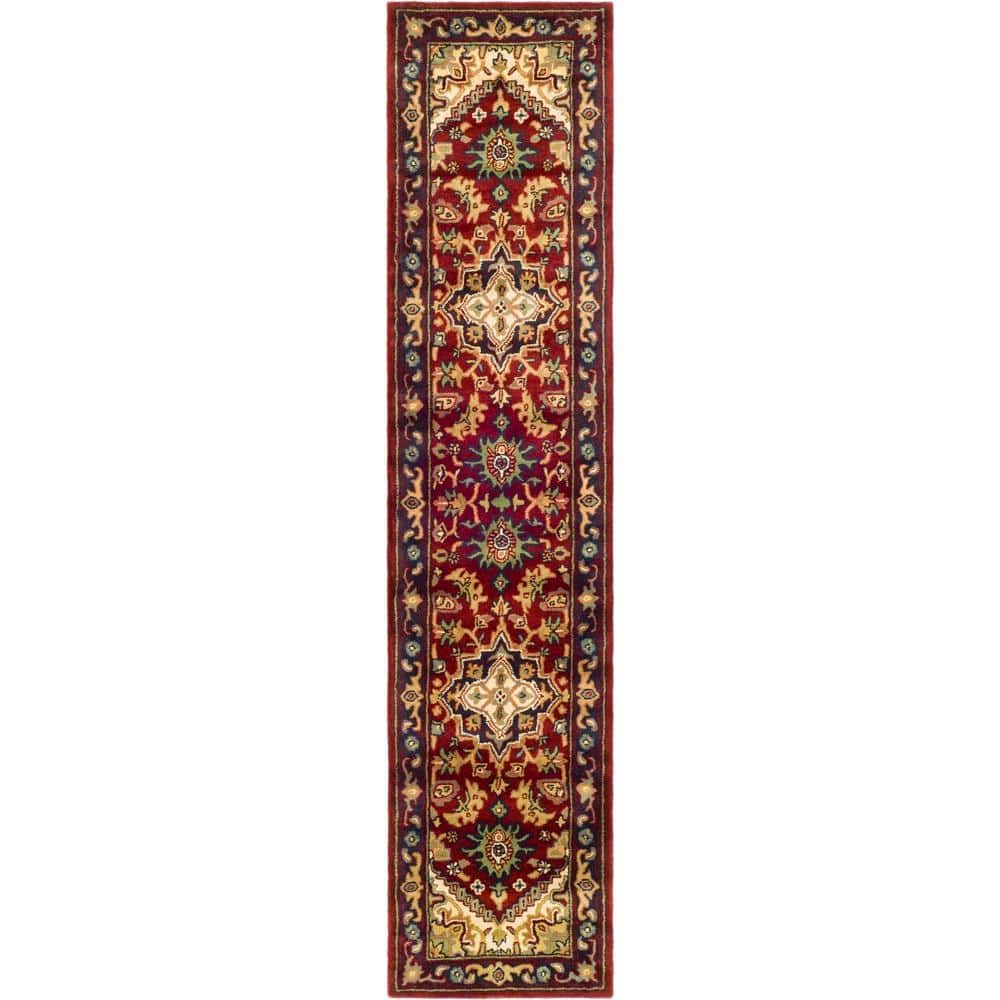 SAFAVIEH Heritage York Traditional Wool Runner Rug, Red, 2'3" x 14'