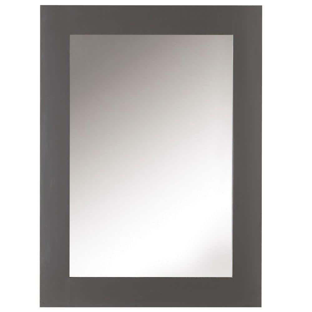 Sonoma 22 in. W x 30 in. H Rectangular Framed Wall Mount Bathroom Vanity Mirror in Dark Charcoal