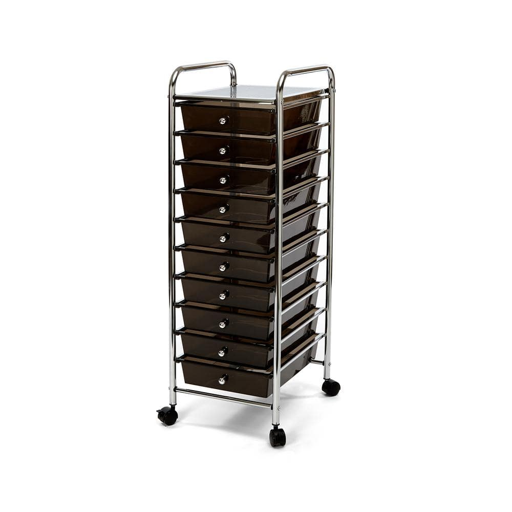 10-Drawer Organizer Cart, Black by Seville Classics