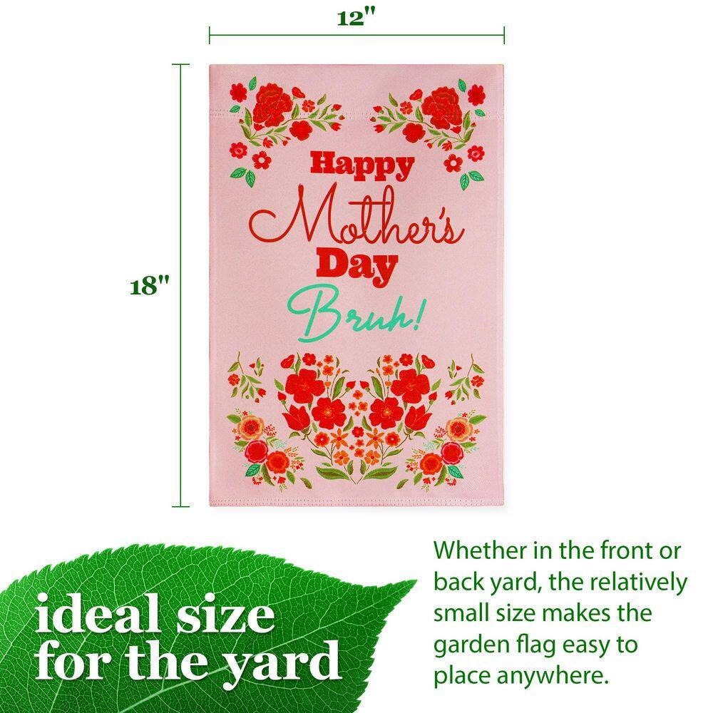 12x18in Multicolor Polyester Happy Mother's Day Garden Flag