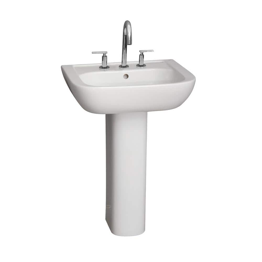 Barclay 14.62'' White Vitreous China U-Shaped Bathroom Sink with Overflow