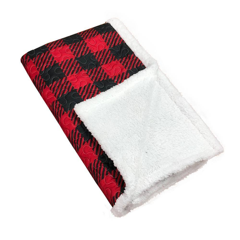 Canyon Plaid Sherpa Throw