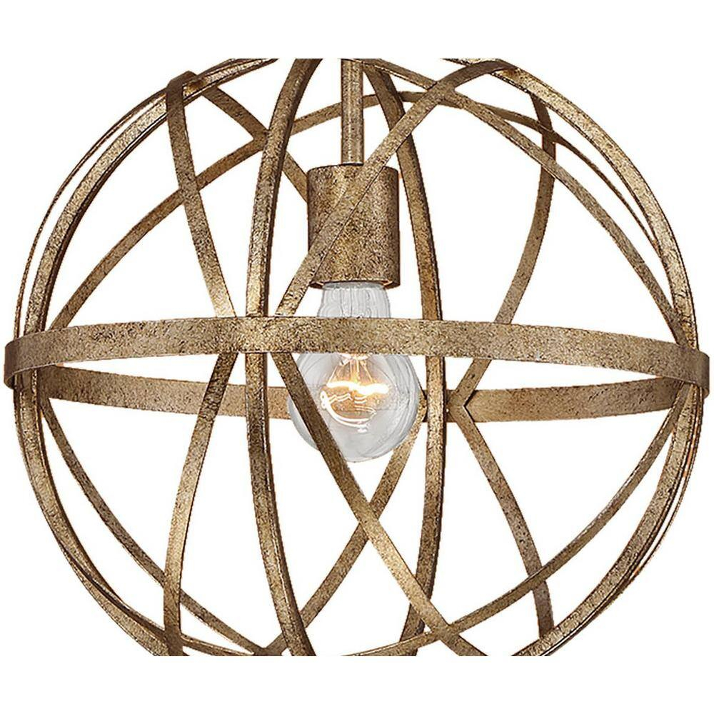 Millennium Lighting Lakewood Collection 1-Light Vintage Gold Sphere Pendant