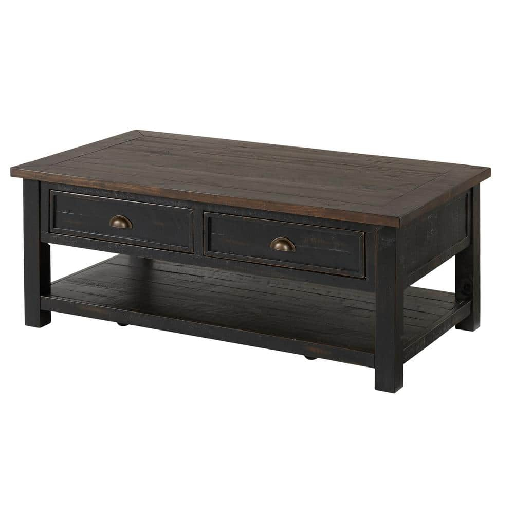 Martin Svensson Home Monterey 50" Coffee Table, Black and Brown