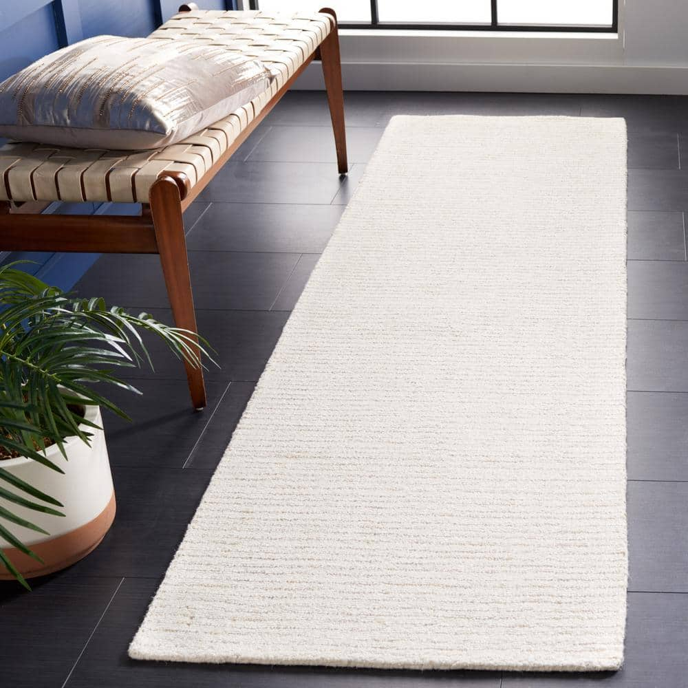 SAFAVIEH Abstract Delia Geometric Wool Runner Rug, Ivory/Beige, 2'3" x 10'