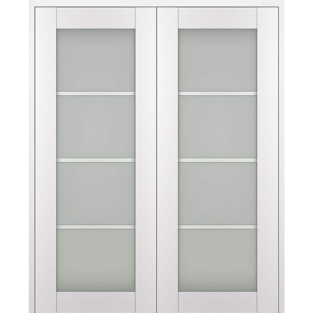 Belldinni Palladio 4 Lite Solid Manufactured Wood and Glass Paneled Prefinished French Door