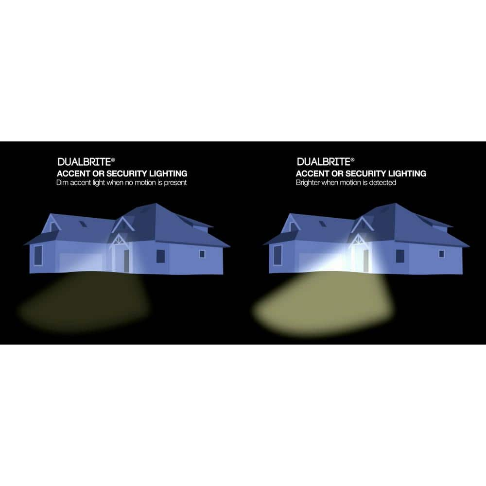 Heath Zenith Motion-Sensing Hardwired Incandescent Black Ceiling Light